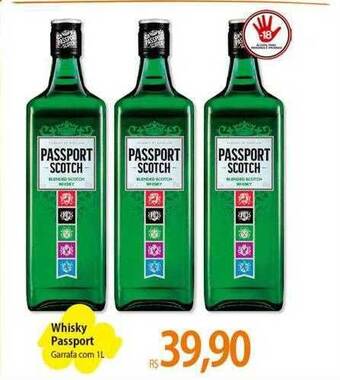 Atacadão Whisky passport garrafa oferta