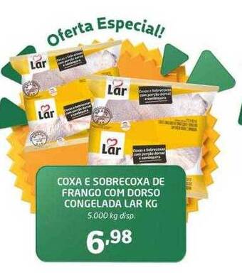 Cooper Coxa e sobrecoxa de frango com dorso congelada lar kg oferta
