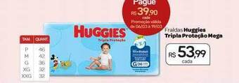 Drogal Fraldas huggies tripla proteção mega oferta