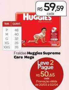 Drogal Fraldas huggies supreme care mega oferta
