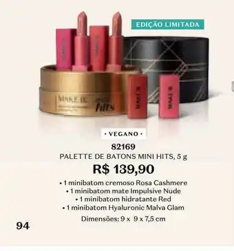 Vegano palette de batons mini hits