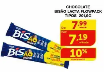 Roldão Chocolate bisão lacta flowpack tipos 10% de desconto oferta