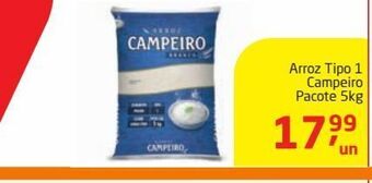 Arroz tipo 1 campeiro pacote 5kg