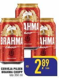 Mercantil Rodrigues Cerveja pilsen brahma chopp 350ml oferta