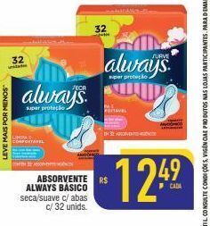 Mercantil Rodrigues Absorvente always 32un oferta