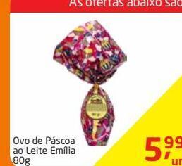 Tenda Atacado Ovo de páscoa ao leite emília 80g oferta