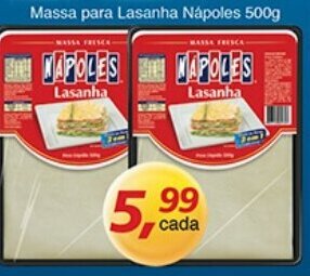 Supermercados Guanabara Massa para Lasanha napoles 500g oferta