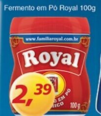 Supermercados Guanabara Fermento em po Royal 100g oferta