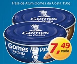 Supermercados Guanabara Pate de atum Gomes da Costa 150g oferta