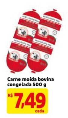 Mercado Extra Carne moida bovina congelada 500g oferta