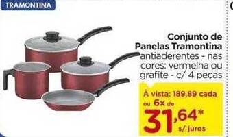 Carrefour Conjunto de panelas tramontina oferta