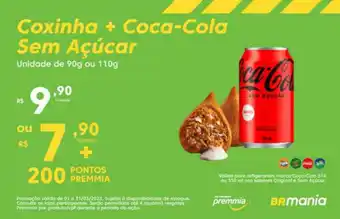 Coxinha + coca-cola sem açúcar