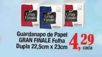 Supermercados Unidos Guardanapo de papel gran finale folha dupla 22.5cm x 23cm oferta