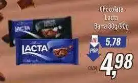 Supermercados BH Chocolate lacta oferta
