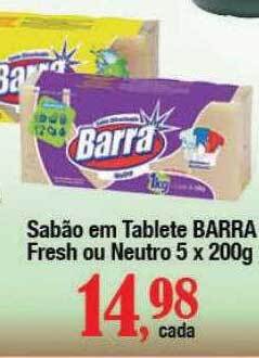 Supermercados Unidos Sabão em tablete barra fresh ou neutro oferta