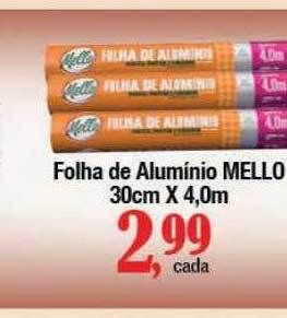 Supermercados Unidos Folha de aluminio mello 30cm x 4.0m oferta