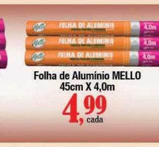Supermercados Unidos Folha de aluminio mello 45cm x 4.0m oferta