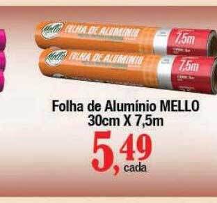 Supermercados Unidos Folha de aluminio mello 30cm x 7.5m oferta
