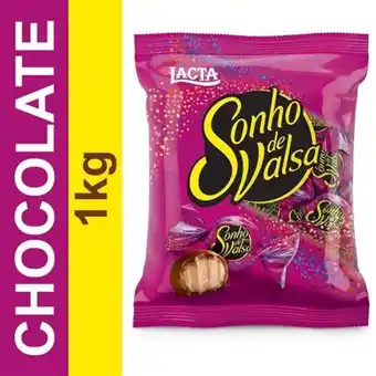 Supermercados Myatã Bombom de chocolate sonho de valsa lacta 1kg oferta