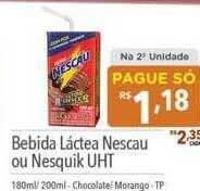 Bebida láctea nescau ou nesquik uht