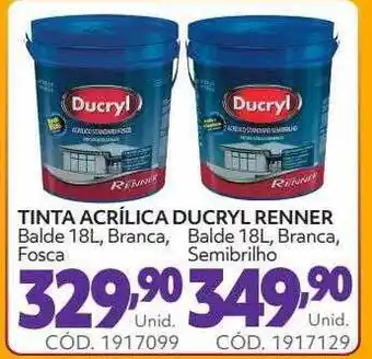 Tumelero Tinta acrílica ducryl renner oferta