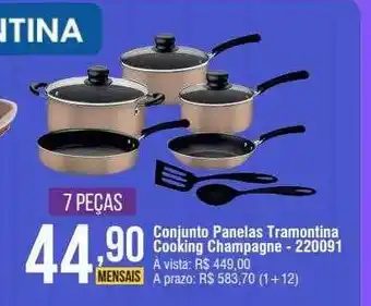 Berlanda Conjunto panelas tramontina cooking champagne oferta