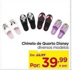Chinelo de quarto disney