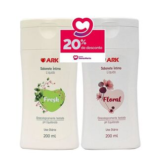 Drogaria Santa Marta Sabonete íntimo líquido ark diversos com 2 unidades de 200ml oferta