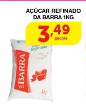 Roldão Açúcar refinado Da Barra 1kg oferta