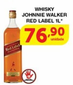 Roldão Whisky Johnnie Walker Red Label 1L oferta