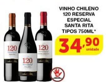 Vinho Chileno 120 Reserva Especial Santa Rita 750ml