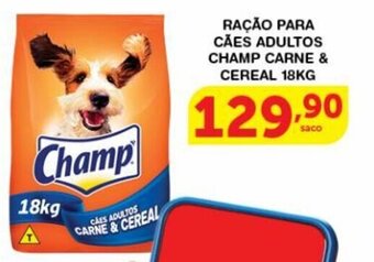 Roldão Ração para Cães Adultos Champ Carne & Cereal 18kg oferta
