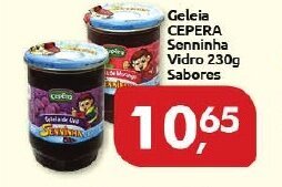 Supermercados Nori Geleia Cepera Senninha vidro 230g sabores oferta