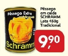 Pêssego em Calda Schramm lata 450g tradicional