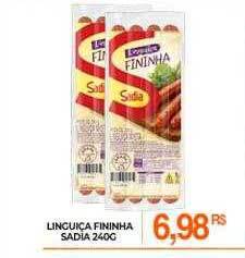 Mercadão Atacadista Linguiça fininha sadia oferta