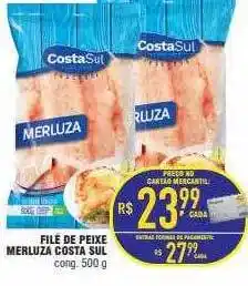 Mercantil Rodrigues Filé de peixe merluza costa sul oferta