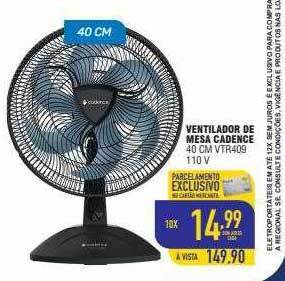 Mercantil Rodrigues Ventilador de mesa cadence oferta