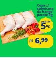 Sempre Vale Supermercados Coxa c- sobrecoxa de frango pacote kg oferta