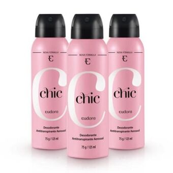Combo eudora: desodorante antitranspirante aerossol chic