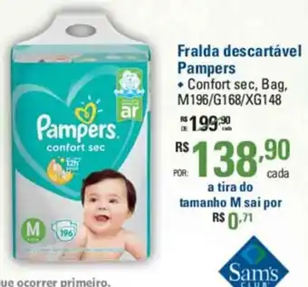 Sam's Club Fralda Descartravel Pampers oferta