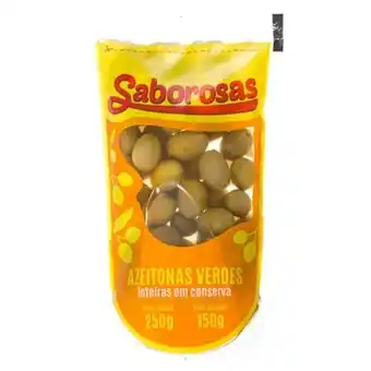 Azeitona verde saborosas com caroço sachê 150g