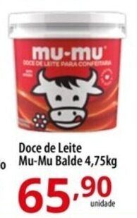 Chocolândia Doce de Leite Mu-Mu Balde 4.75kg oferta