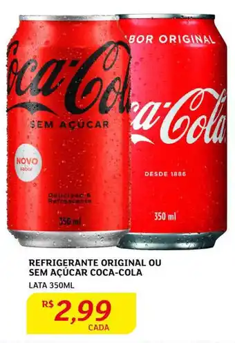 Assaí Atacadista Refrigerante Original ou sem açúcar Coca Cola 350ml oferta