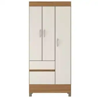 Armazém Paraíba Guarda-roupa demobile wind em mdp 3 portas 2 gavetas amendola off white oferta