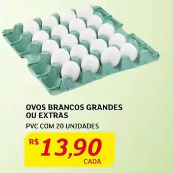 Assaí Atacadista Ovos brancos Grandes ou Extra bandeja c/20 unidades oferta