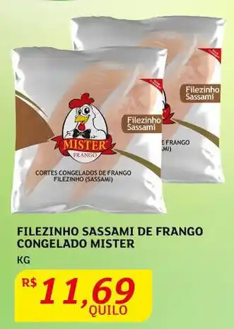 Assaí Atacadista Filezinho Sassami de Frango Congelado Mister 1kg oferta