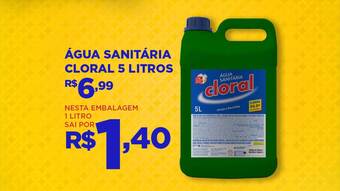 Apoio Mineiro Água sanitária cloral 5 litros oferta