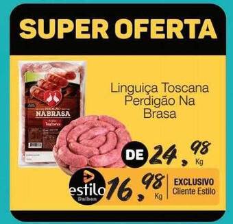 Supermercado Dalben Linguiça toscana perdigão na brasa oferta