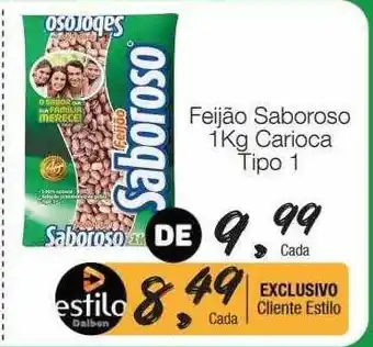 Supermercado Dalben Feijão saboreos carioca tipo 1 oferta