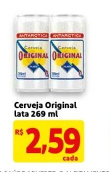 Mercado Extra Cerveja Original lata 269ml oferta